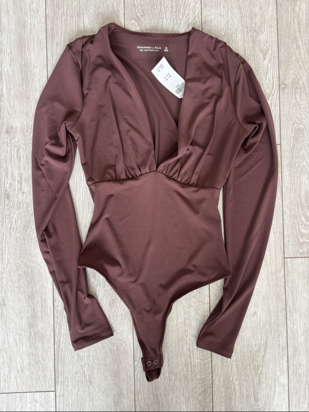 Abercrombie & Fitch Long Sleeve V-Neck Bodysuit